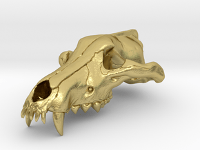 Wolf in Natural Brass