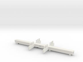 Truss Rod Underframe for 36' HO Accurail Boxcar in White Natural Versatile Plastic