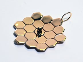 James Webb Space Telescope Mirrors Pendant in 14k Gold Plated Brass