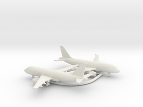Airbus A319 in White Natural Versatile Plastic: 1:600