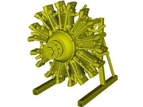 1/72 scale Wright J-5 Whirlwind R-790 engine x 1 in Clear Ultra Fine Detail Plastic
