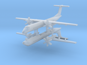 1/700 Bombardier Dash-8 Q400 (x2) in Tan Fine Detail Plastic