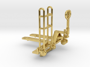 1/50th Pallet Jack and Hand Cart in Polished Brass