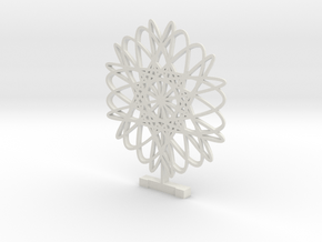 Math Flower in White Natural Versatile Plastic