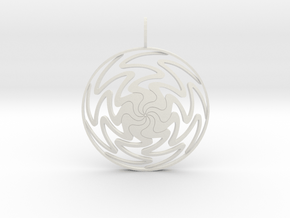 Radiant Waveforms (Domed) in White Natural Versatile Plastic