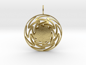 Radiant Waveforms (Double-Domed) in Natural Brass