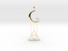 Symbol of the Moon Goddess #2 (Adulthood/Mother) in 14K Yellow Gold