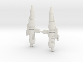 TF Combiner Wars Sideswipe Missile Set in White Natural Versatile Plastic: Extra Small