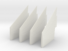 1:72 S-IC Fairing Fins Panel Lines in White Natural Versatile Plastic