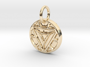 Marvel - Iron Man Arc Reactor (Pendant) - SMALL in 14k Gold Plated Brass