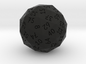 Polyhedral d80 in Black Smooth Versatile Plastic