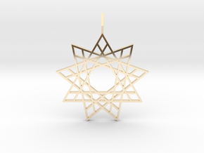 Star of Invisible Keys (Flat) in 14k Gold Plated Brass