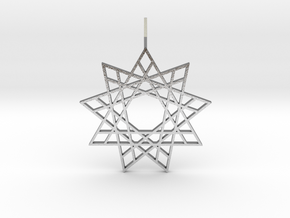 Star of Invisible Keys (Flat) in Natural Silver