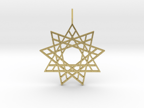 Star of Invisible Keys (Flat) in Natural Brass
