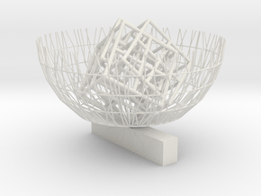 Cube Lattice Nest in White Natural Versatile Plastic