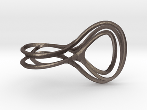 meta-mobius in Polished Bronzed Silver Steel