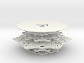 Math Flower Lampshade in White Natural Versatile Plastic