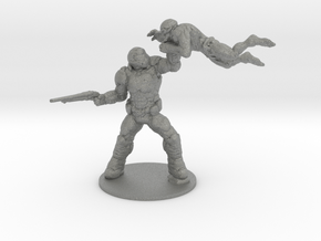 Hell Crusader Cover Art miniature model scifi rpg in Gray PA12