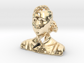 Voronoi Woman (3rd Edition) in 14k Gold Plated Brass: Small