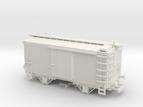 HO/OO American 2-Axle Boxcar v2 Bachmann in White Natural Versatile Plastic