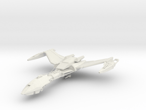 Klingon D5 Class wings up in White Natural Versatile Plastic
