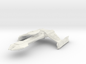 Klingon GOR Class BattleCruiser V2 in White Natural Versatile Plastic