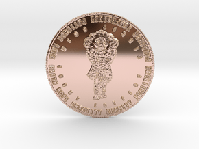 Coin of 9 Virtues Lord Vishnu in 14k Rose Gold