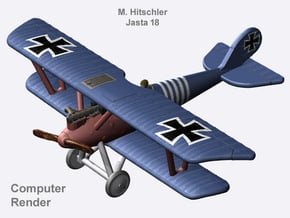 Max Hitschler Pfalz D.IIIa (full color) in Natural Full Color Nylon 12 (MJF)