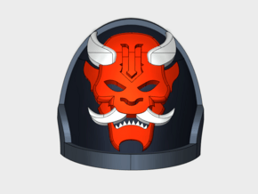 10x Oni Devils - G:10a Left Shoulders in Tan Fine Detail Plastic
