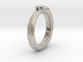 Ouroboros Ring Ver.2 (Size 10.5) in Rhodium Plated Brass