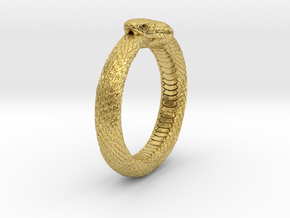 Ouroboros Ring Ver.2 (Size 10.5) in Polished Brass