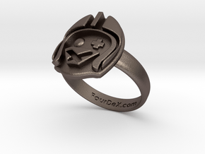 Radical KlunkerZ ring for Mountainbikers in Polished Bronzed-Silver Steel