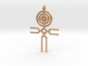 Cosmic Ankh Pendant in Polished Bronze