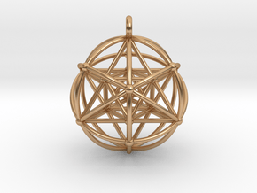 Merkaba Sphere Pendant in Polished Bronze