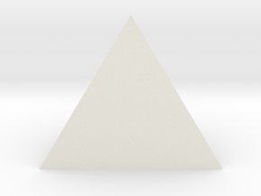 Tetrahedron Shape in White Natural Versatile Plastic