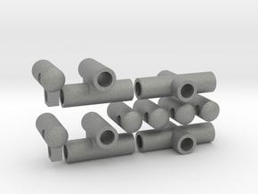 Flat Kite connector kit for 8mm dowels in Gray PA12