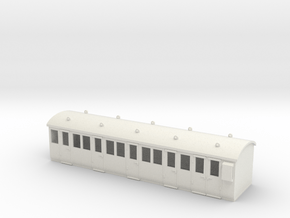 HO/OO RWS Branchline Brake Coach Shell v1 in White Natural Versatile Plastic