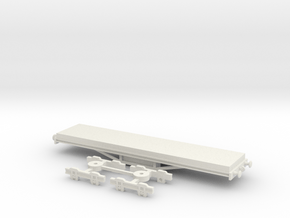 HO/OO RWS Branchline Coach Chassis V1 Chain in White Natural Versatile Plastic