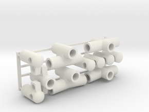 Winged Kite connector kit for 8mm dowels on sprues in White Natural Versatile Plastic