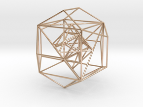 Nested Platonic Solids in 14k Rose Gold Plated Brass
