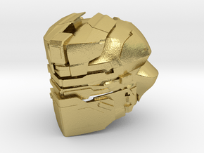 Deceased Universe Lego Helmet in Natural Brass