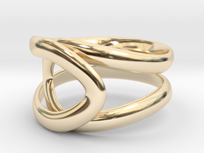 Eye ring  in 14k Gold Plated Brass