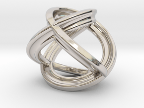 Henneberg's surface curve [pendant] in Rhodium Plated Brass