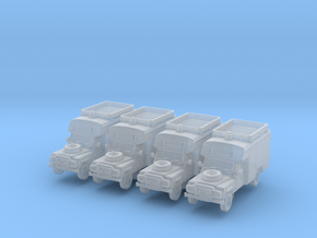 Defender 127 Ambulance (x4) 1/350 in Smooth Fine Detail Plastic