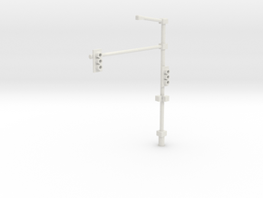 Traffic Light Pole Assembled Shapeways 1-48 Scale in White Natural Versatile Plastic