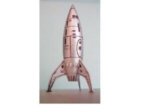 RocketShip-01-1-3 in Tan Fine Detail Plastic