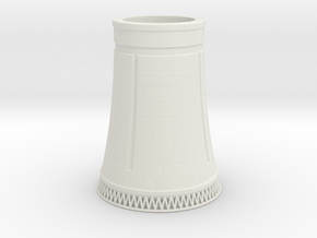 Nuclear Cooling Tower 1/1800 in White Natural Versatile Plastic