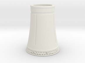 Nuclear Cooling Tower 1/3000 in White Natural Versatile Plastic