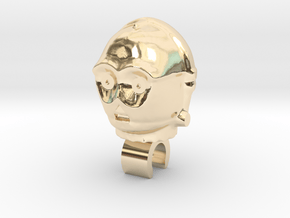 3po Droid Head in 14k Gold Plated Brass
