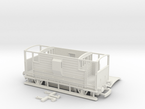 HO/OO LMS 20-ton Brake Van v2 Bachmann in White Natural Versatile Plastic